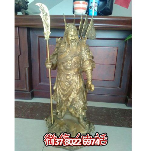 高品質(zhì)家居供奉銅雕武財(cái)神關(guān)公雕塑