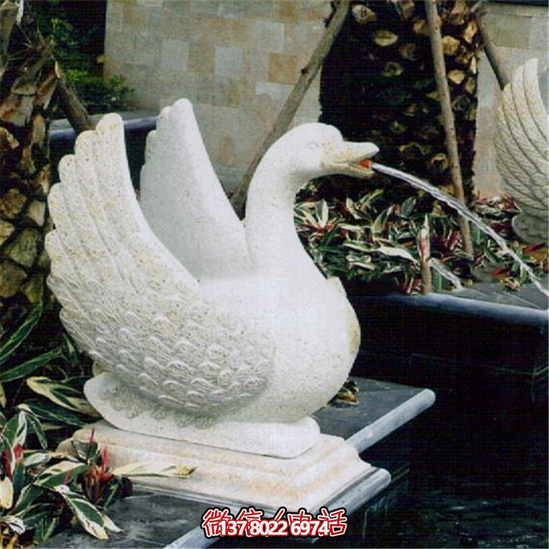 玻璃鋼雕塑?chē)娝鳎c(diǎn)亮公園白色天鵝