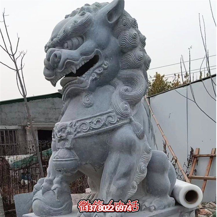 豪華庭院大型獅子雕塑，招財進(jìn)寶，鎮(zhèn)宅門口裝飾