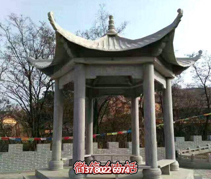 古建風(fēng)格休息涼亭石雕景區(qū)觀景臺(tái)