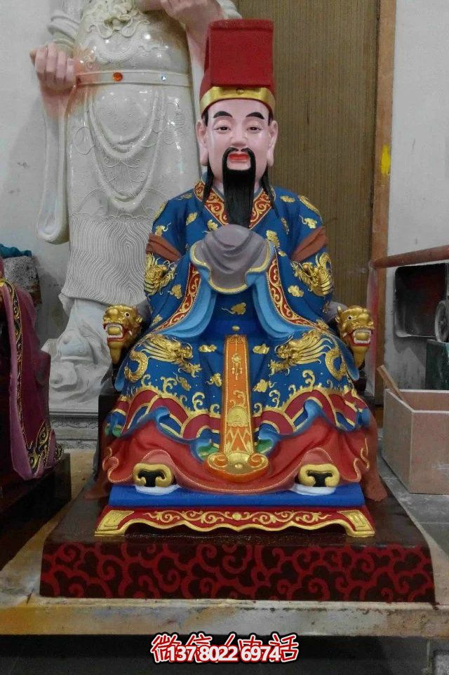 高品質(zhì)玻璃鋼室內(nèi)彩繪供奉神佛八大家族雕塑