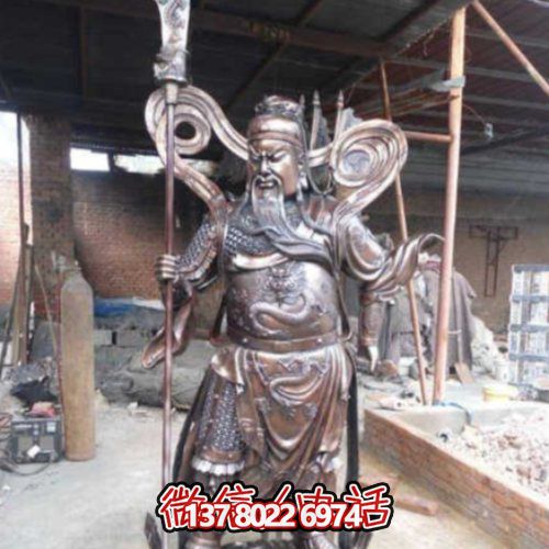 精美銅雕九龍關(guān)公雕塑室外寺廟裝飾