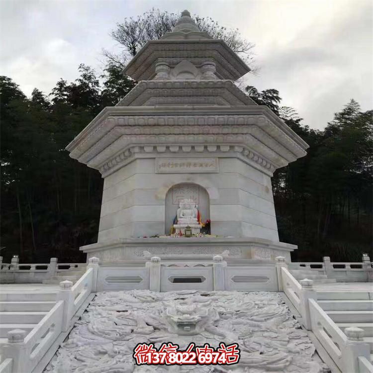 精美大理石石雕戶外寺廟舍利塔雕塑