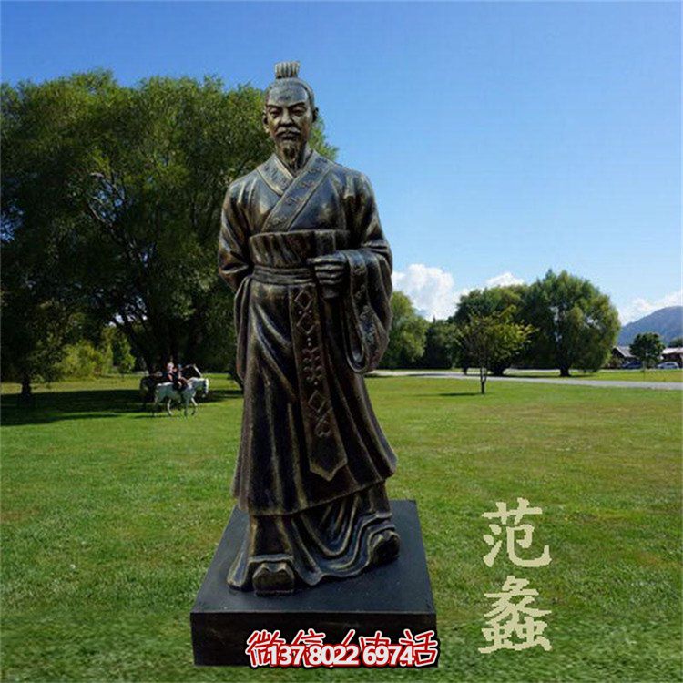 精美古代名人銅雕——范蠡雕塑