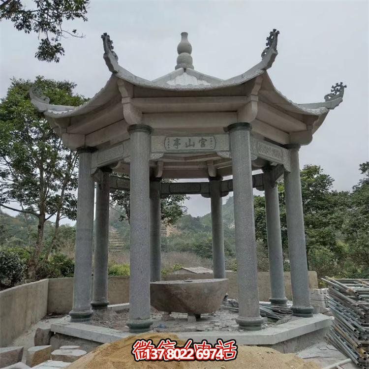 大理石雕刻中式?jīng)鐾?，美化景區(qū)園林戶外環(huán)境