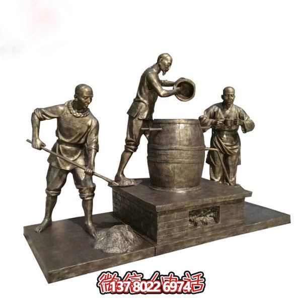 “玻璃鋼仿銅創(chuàng)意民俗小品人物景觀情景裝飾品”