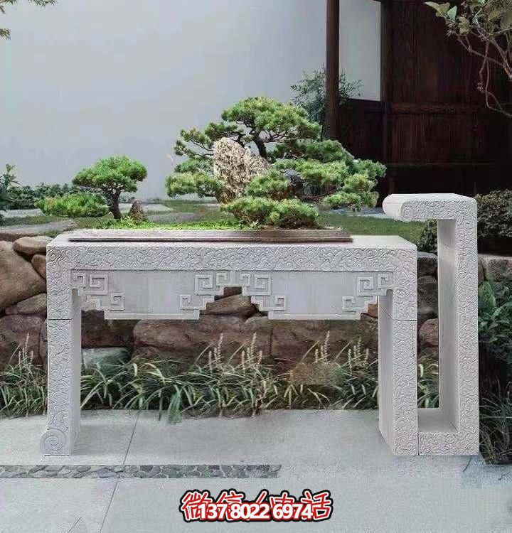 大理石浮雕雕塑花架景觀盆景，精致的別墅室內(nèi)景觀裝飾