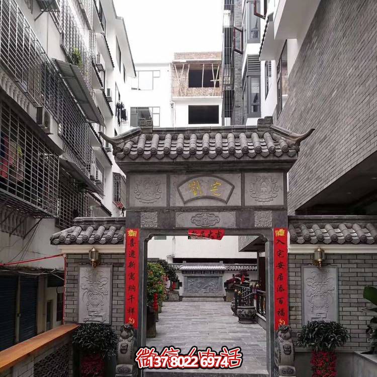 樓區(qū)胡同大理石石雕園林景觀牌坊