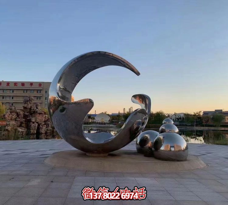 公園擺放不銹鋼創(chuàng)意抽象藝術景觀雕塑