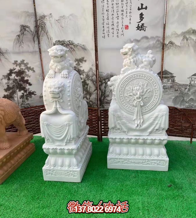 家用鎮(zhèn)宅石墩門(mén)墩一對(duì)抱鼓石