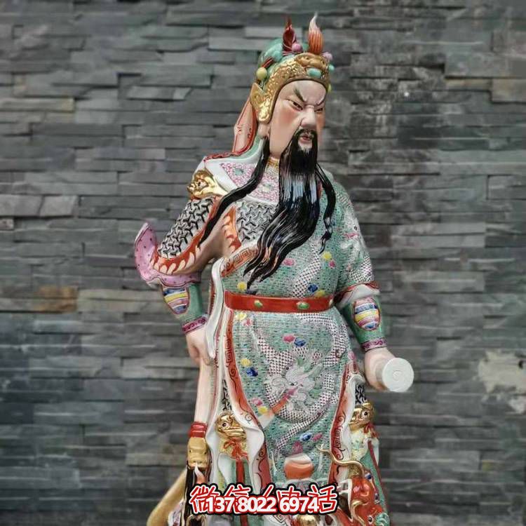 玻璃鋼寺廟家用武財(cái)神雕塑