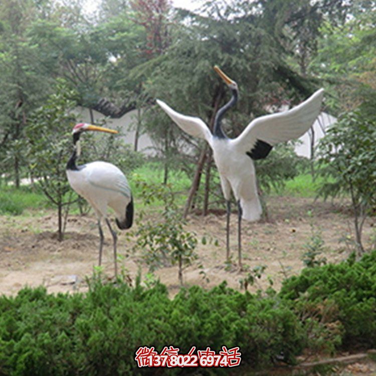 公園景區(qū)玻璃鋼仿真動物仙鶴