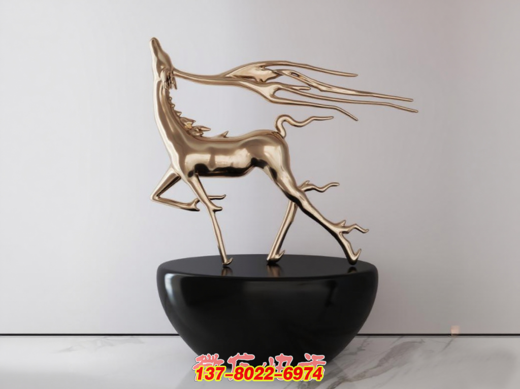 流光之鹿 —— 鏡面不銹鋼景觀藝術(shù)雕塑